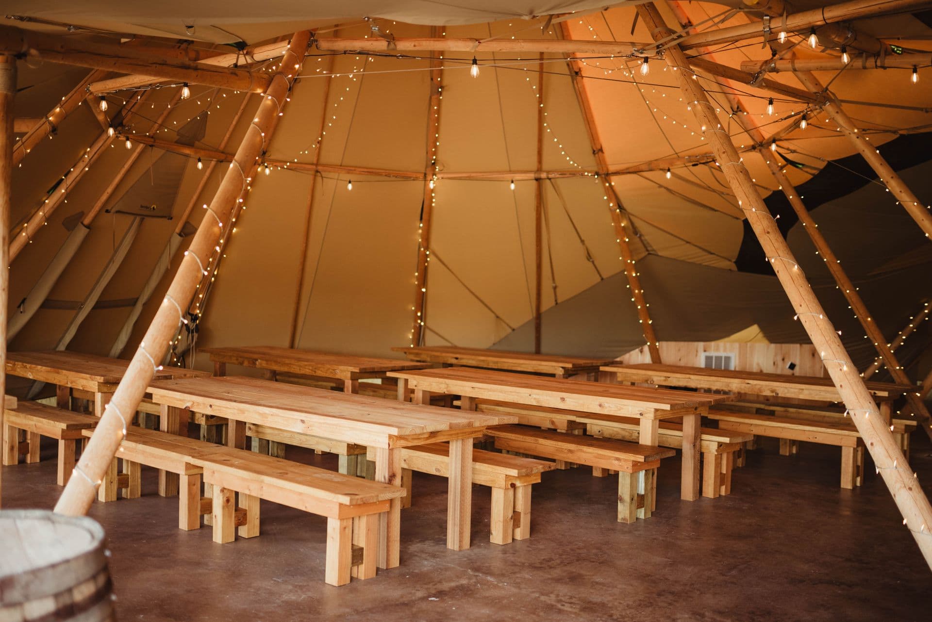 Evergreen Creek tipi venue for Austin quinceanera celebrations